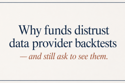 What Investors Want in a Data Provider’s Backtest